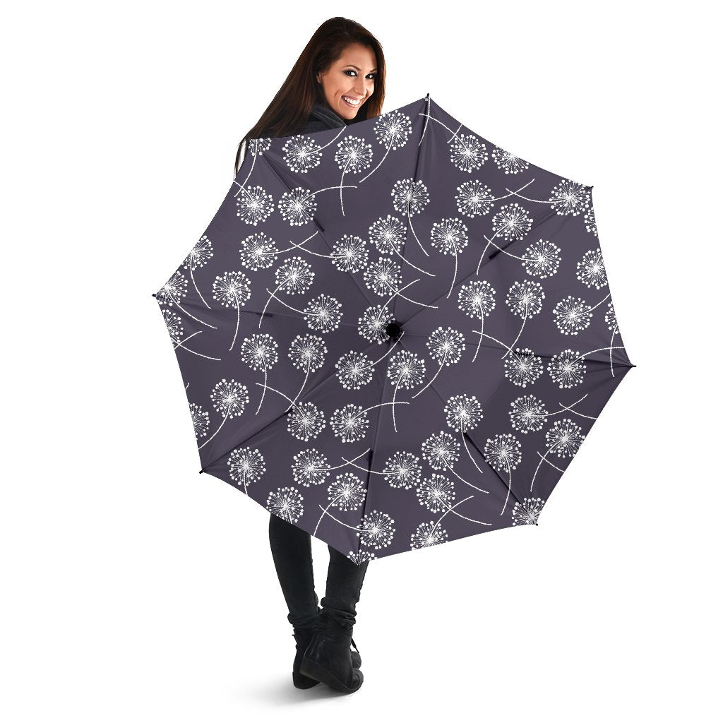 Dandelion Print Pattern Automatic Foldable Umbrella-grizzshop