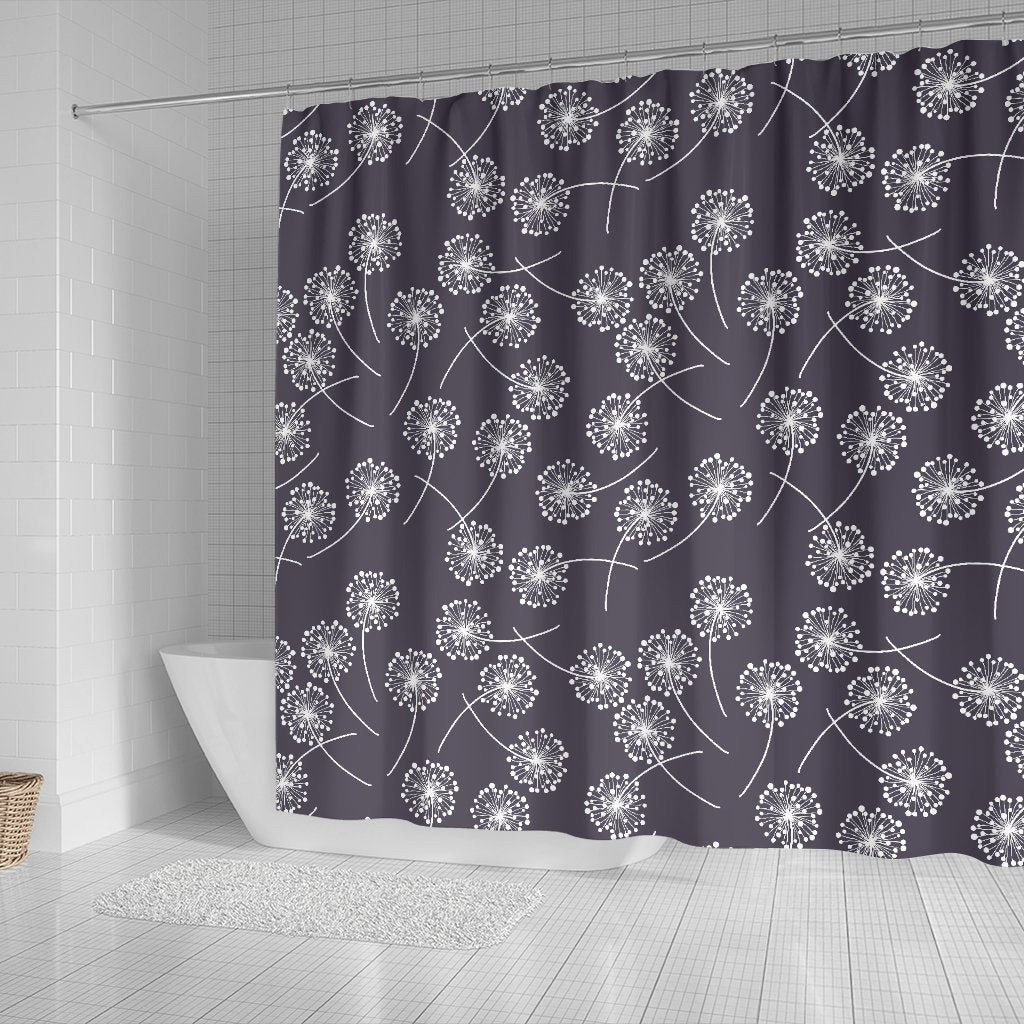 Dandelion Print Pattern Bathroom Shower Curtain-grizzshop