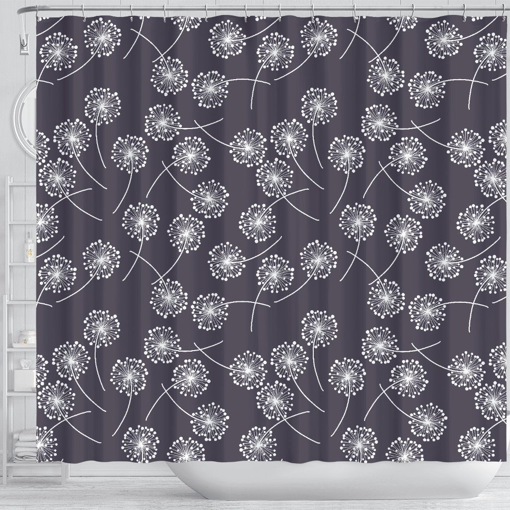 Dandelion Print Pattern Bathroom Shower Curtain-grizzshop