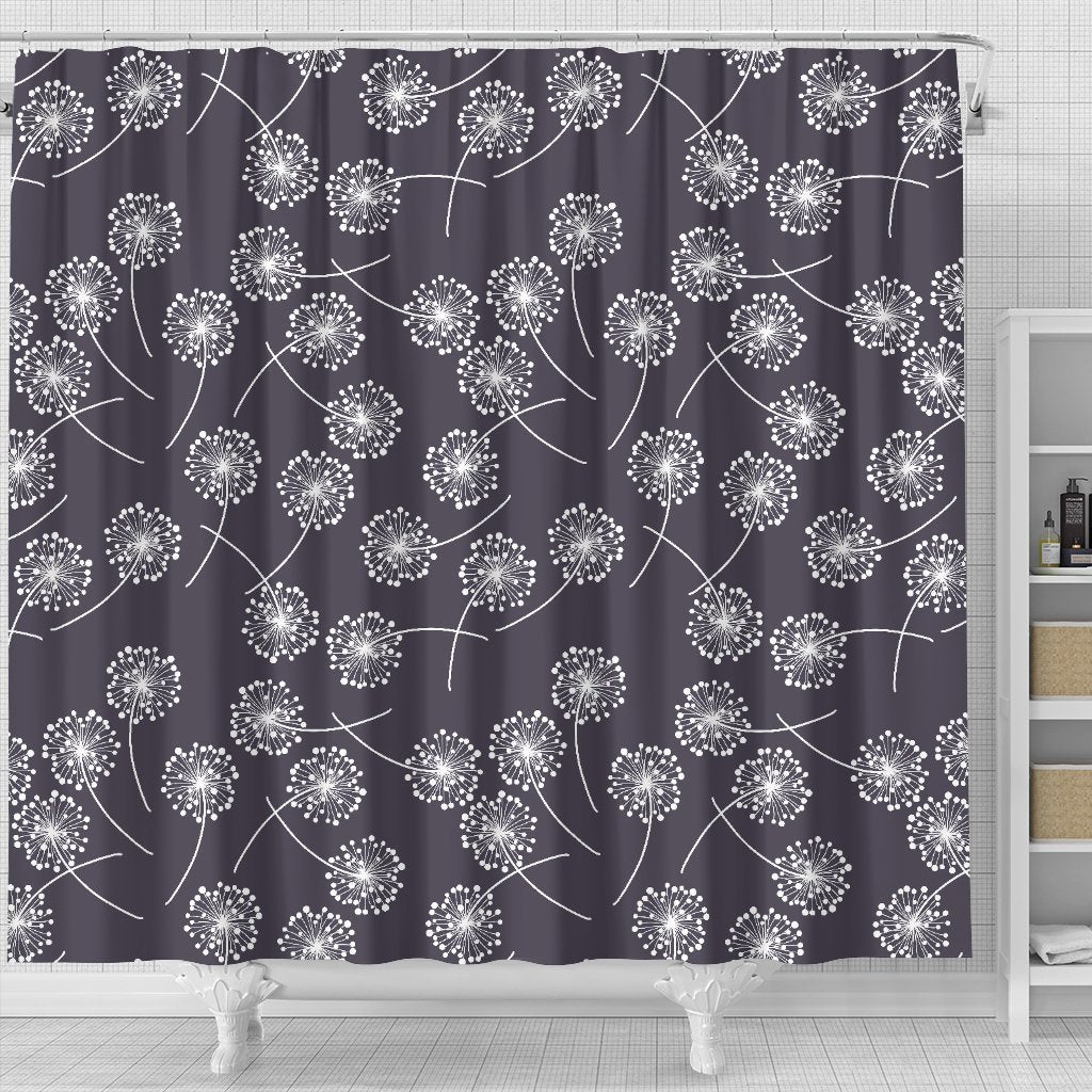 Dandelion Print Pattern Bathroom Shower Curtain-grizzshop