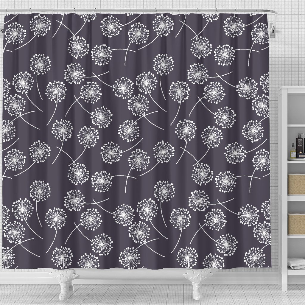 Dandelion Print Pattern Bathroom Shower Curtain-grizzshop