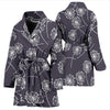 Dandelion Print Pattern Women Long Robe-grizzshop