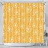 Dandelion Yellow Pattern Print Bathroom Shower Curtain-grizzshop