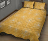 Dandelion Yellow Pattern Print Bed Set Quilt-grizzshop