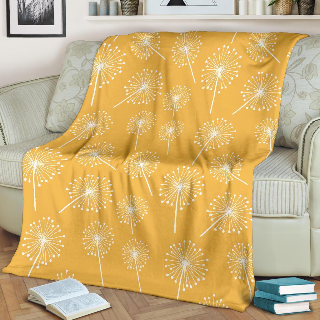 Dandelion Yellow Pattern Print Blanket-grizzshop