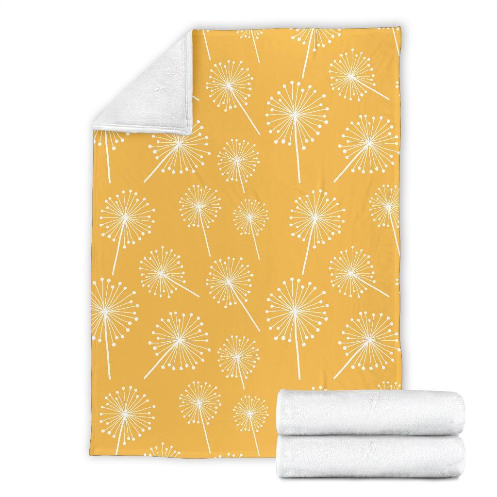 Dandelion Yellow Pattern Print Blanket-grizzshop