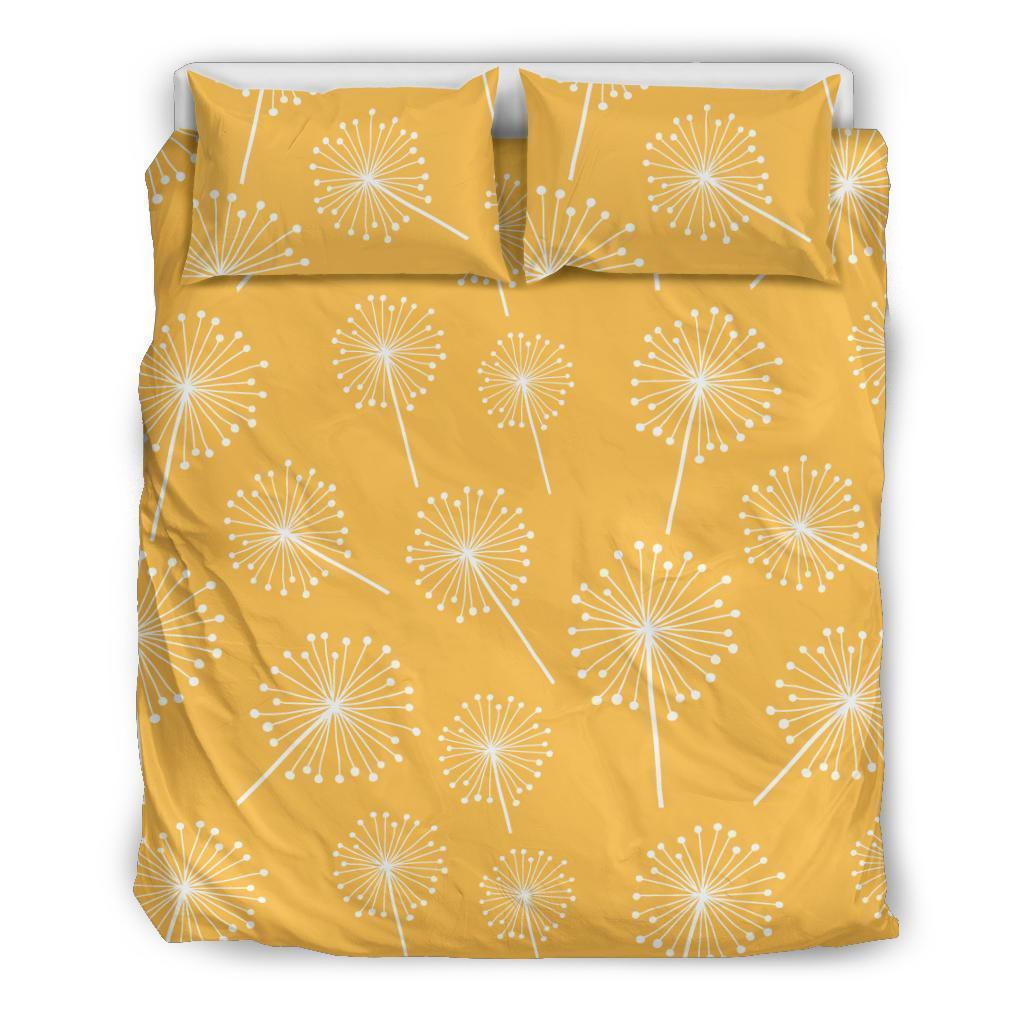 Dandelion Yellow Pattern Print Duvet Cover Bedding Set-grizzshop