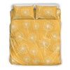 Dandelion Yellow Pattern Print Duvet Cover Bedding Set-grizzshop