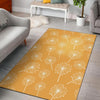 Dandelion Yellow Pattern Print Floor Mat-grizzshop