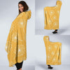 Dandelion Yellow Pattern Print Hooded Blanket-grizzshop