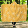 Dandelion Yellow Pattern Print Hooded Blanket-grizzshop