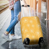 Dandelion Yellow Pattern Print Luggage Cover Protector-grizzshop