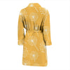 Dandelion Yellow Pattern Print Men Long Robe-grizzshop