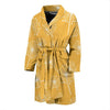 Dandelion Yellow Pattern Print Men Long Robe-grizzshop