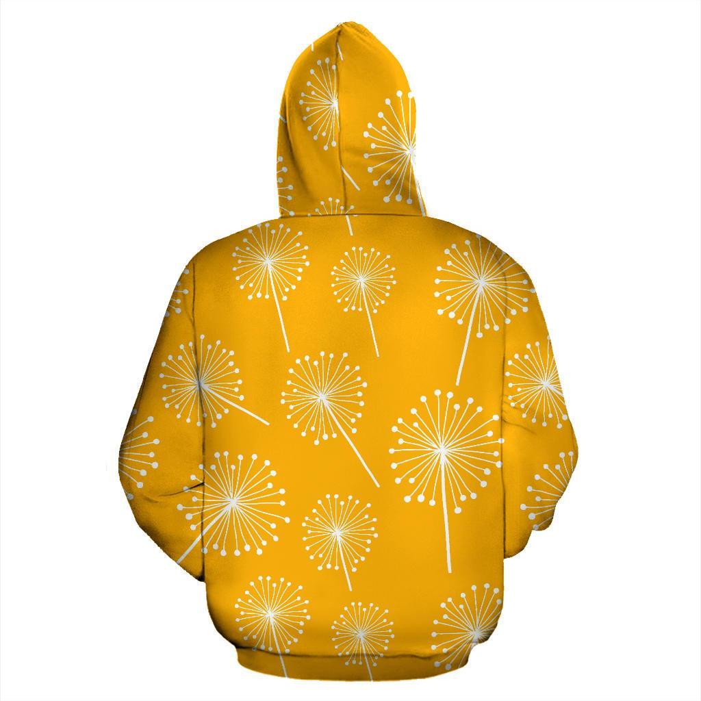 Dandelion Yellow Pattern Print Men Women Pullover Hoodie-grizzshop