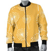 Dandelion Yellow Pattern Print Men's Bomber Jacket-grizzshop