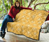 Dandelion Yellow Pattern Print Quilt-grizzshop