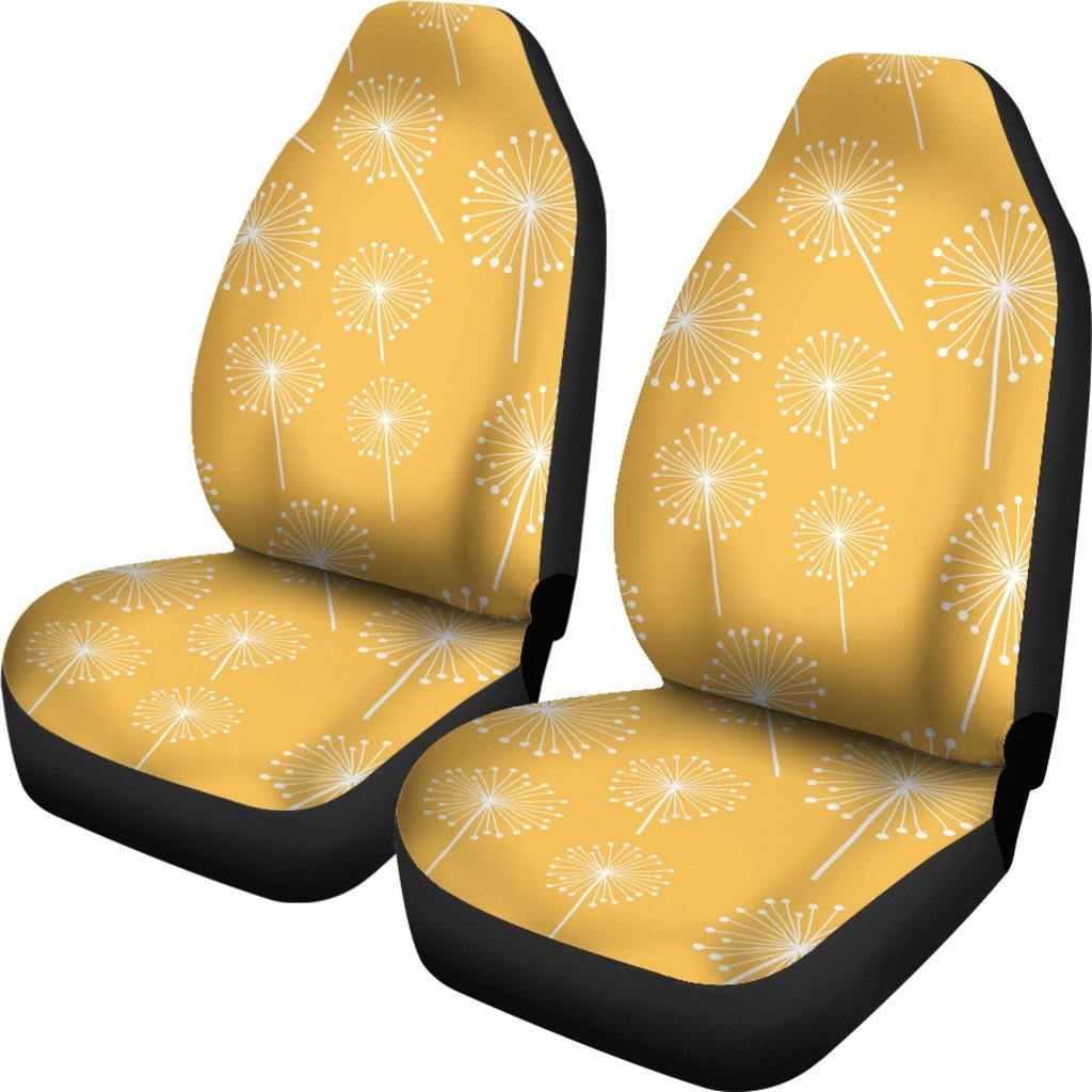 Dandelion Yellow Pattern Print Universal Fit Car Seat Covers-grizzshop