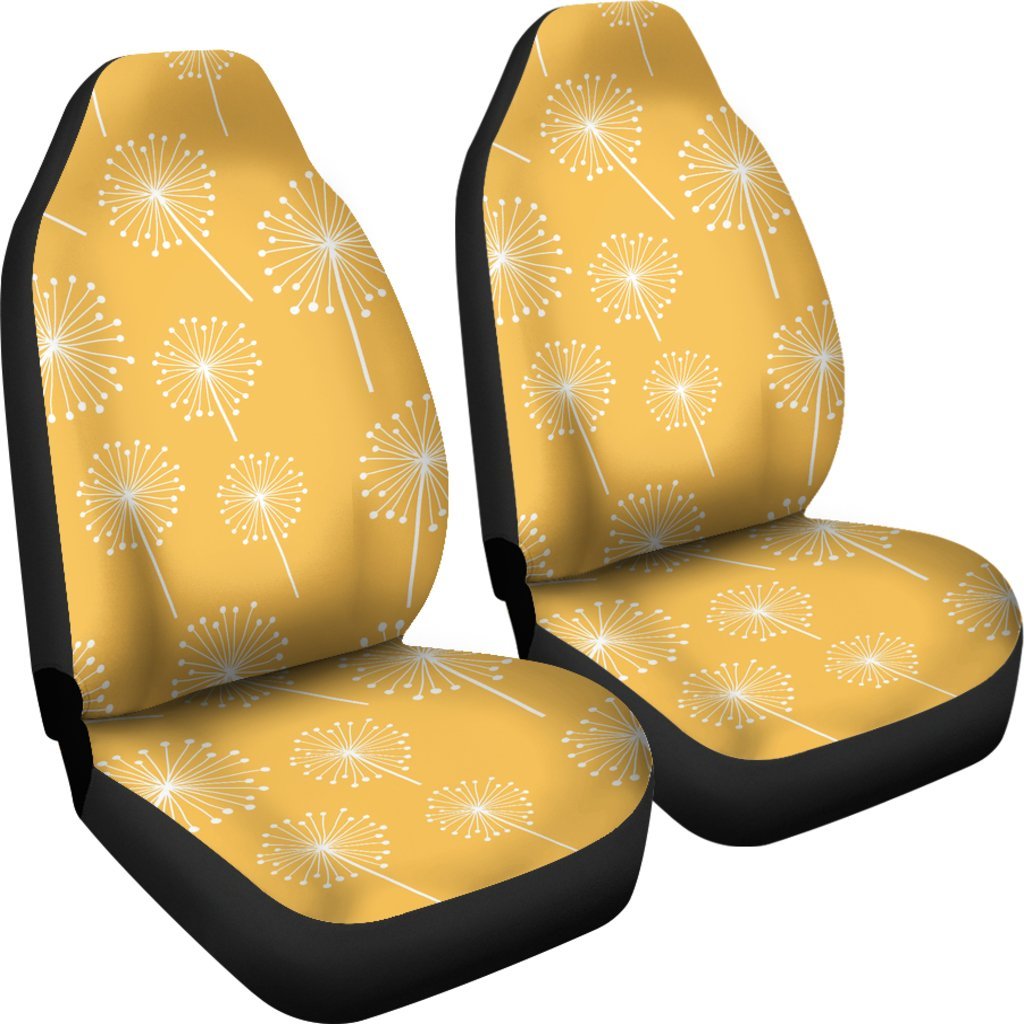 Dandelion Yellow Pattern Print Universal Fit Car Seat Covers-grizzshop