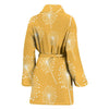 Dandelion Yellow Pattern Print Women Long Robe-grizzshop