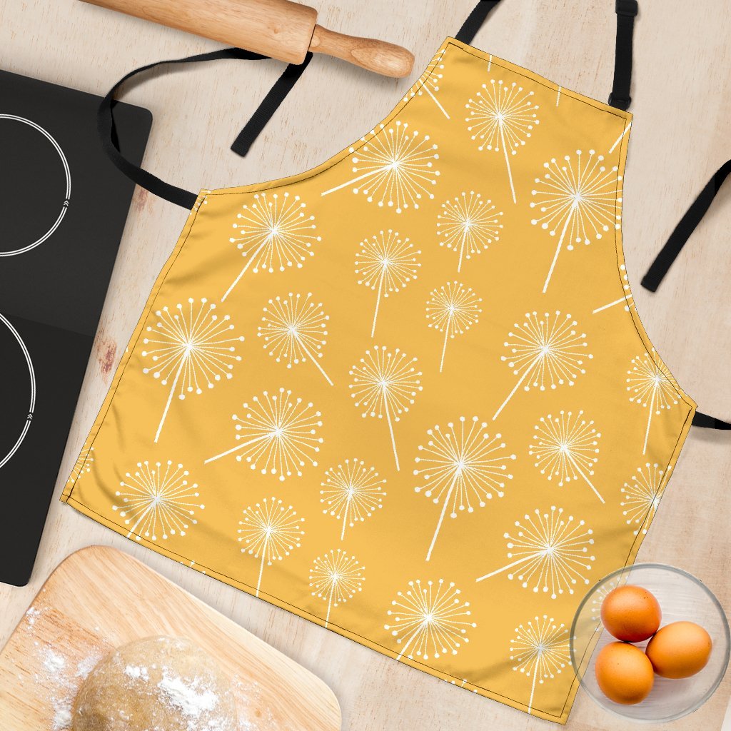 Dandelion Yellow Pattern Print Women's Apron-grizzshop