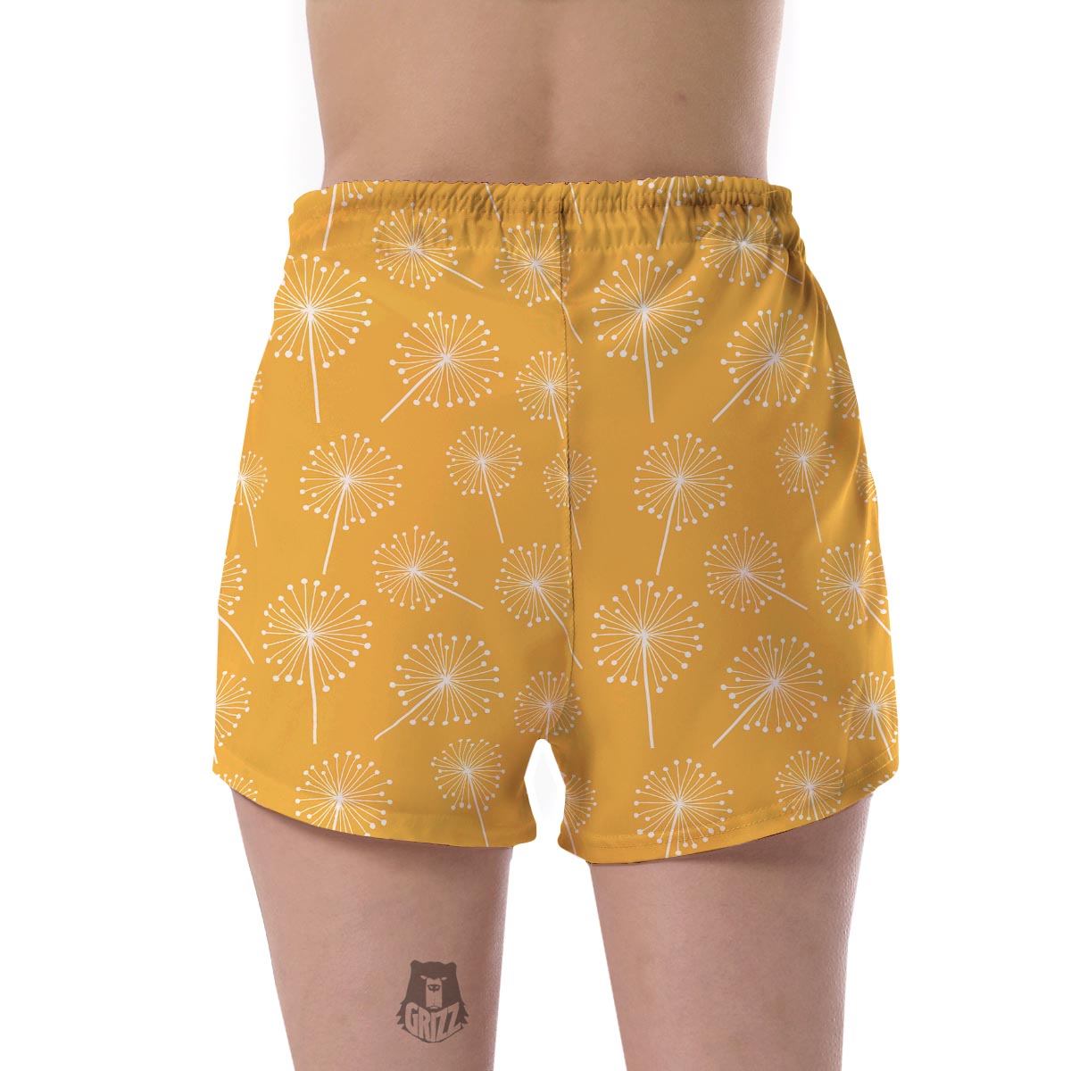 Dandelion Yellow Pattern Print Women's Shorts-grizzshop