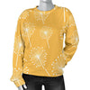 Dandelion Yellow Pattern Print Women's Sweatshirt-grizzshop