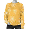 Dandelion Yellow Pattern Print Women's Sweatshirt-grizzshop