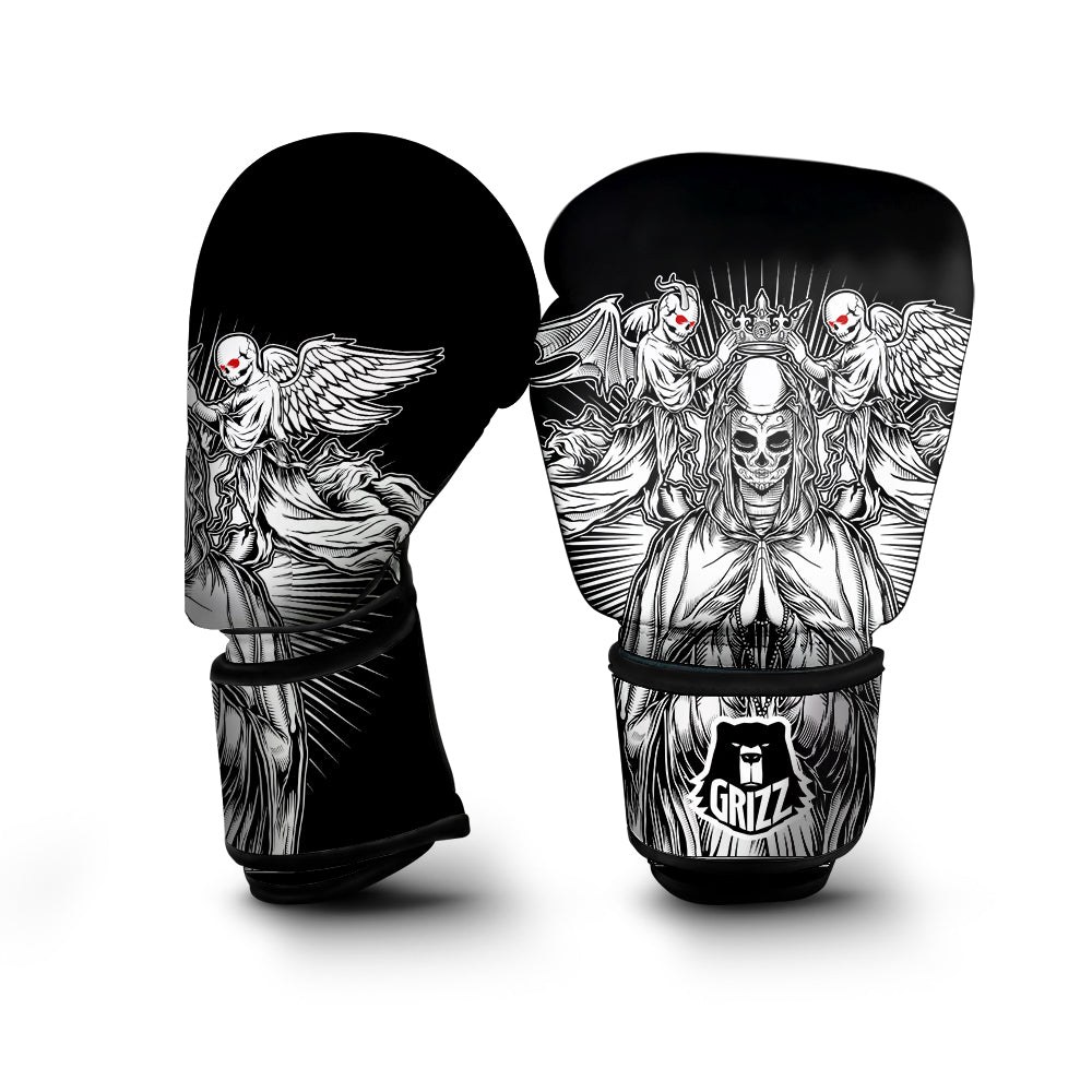 Dark Angel Of Death Print Boxing Gloves-grizzshop