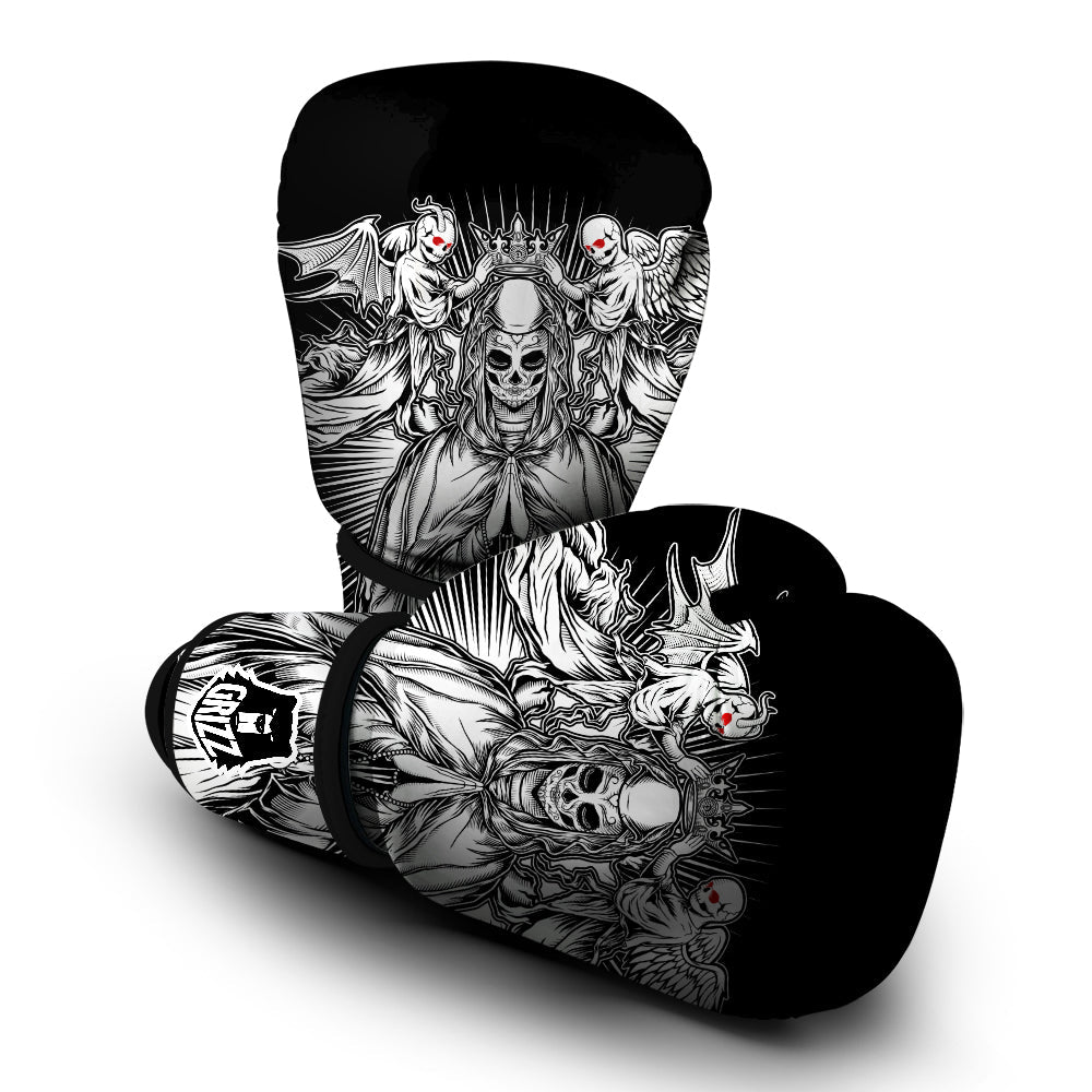 Dark Angel Of Death Print Boxing Gloves-grizzshop