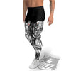 Dark Angel Of Death Print Men's Leggings-grizzshop