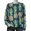 Dark Blue Pineapple Print Sweatshirt-grizzshop