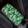 Dark Green Camo And Camouflage Print Car Center Console Cover-grizzshop