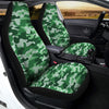 Dark Green Camo And Camouflage Print Car Seat Covers-grizzshop