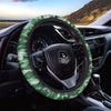 Dark Green Camo And Camouflage Print Car Steering Wheel Cover-grizzshop