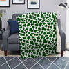 Dark Green Cow Print Pattern Blanket-grizzshop