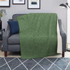 Dark Green Glitter Texture Print Blanket-grizzshop