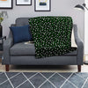 Dark Green Leopard Print Pattern Blanket-grizzshop