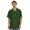 Dark Green Leopard Print Pattern Men’s Hawaiian Shirt-grizzshop