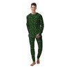 Dark Green Leopard Print Pattern Men's Pajamas-grizzshop
