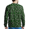 Dark Green Leopard Print Pattern Men's Sweatshirt-grizzshop
