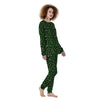 Dark Green Leopard Print Pattern Women's Pajamas-grizzshop