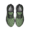 Dark Green Paisley Bandana Print Black Running Shoes-grizzshop