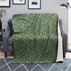 Dark Green Paisley Bandana Print Blanket-grizzshop