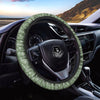 Dark Green Paisley Bandana Print Car Steering Wheel Cover-grizzshop
