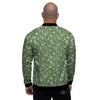 Dark Green Paisley Bandana Print Men's Bomber Jacket-grizzshop