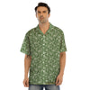 Dark Green Paisley Bandana Print Men’s Hawaiian Shirt-grizzshop