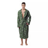 Dark Green Paisley Bandana Print Men's Robe-grizzshop