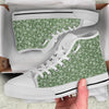 Dark Green Paisley Bandana Print White High Top Shoes-grizzshop