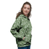 Dark Green Paisley Bandana Print Women's Hoodie-grizzshop